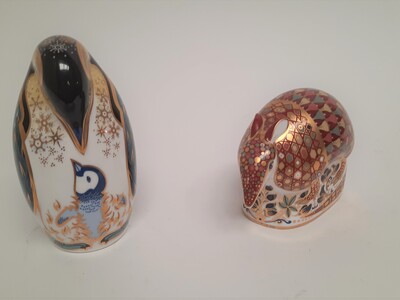 Lot of 2 Royal Crown Derby Paperweights