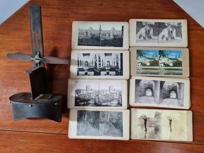 Foto's: Stereokijker met 30 stereofoto's (1890)