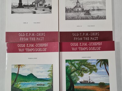 Uitgeversrestant - Pohon-Linde, 4 delen uit de serie Oude K.P.M.-schepen van 'Tempo Doeloe', 300 x