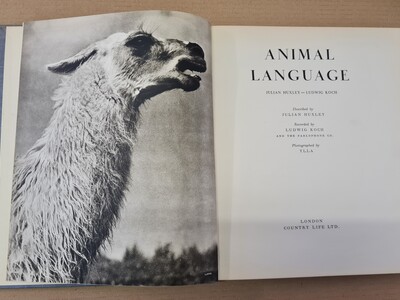 Boeken: Animal Language. 1e editie compleet met 2 bakelieten platen