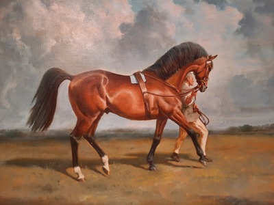 Raoul Millais (1909-1991) Traveling Stallion oil on canvas