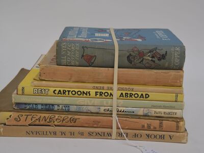 Cartoons: Lot met 9 diverse cartoonboeken.