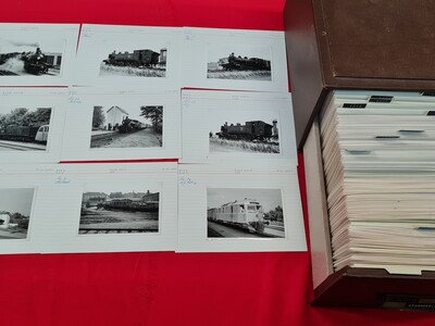Fotografie/ Spoorwegen: Archiefdoos met ca. 500 originele foto's in kleur en zwart-wit.