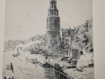 Grafiek - Felicien Bobeldijk - De Montelbaanstoren te Amsterdam 1932
