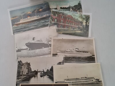 Ansichtkaarten: Scheepvaart. Lot met 145 kaarten 1920/ 1970