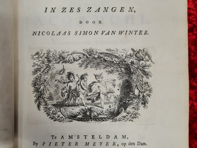 Antiquarisch: Winter, Nicolaas Simon van. De Amstelstroom, in zes zangen, 1755